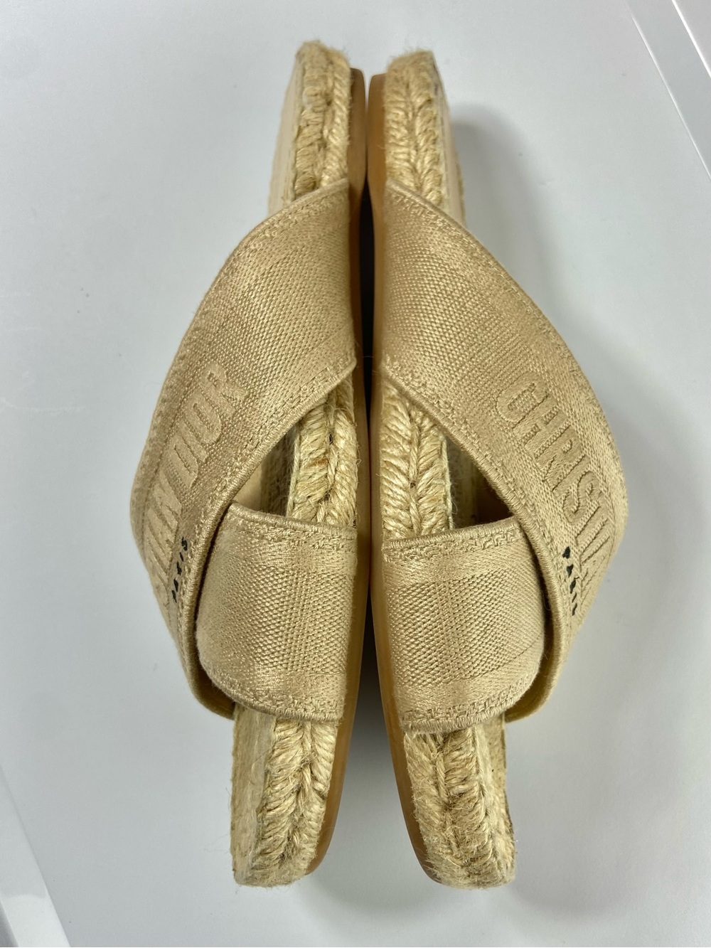 Christian Dior Granville Espadrille Slides Sandals Slides Natural 37.5/7.5 [CH] - Picture 9 of 15